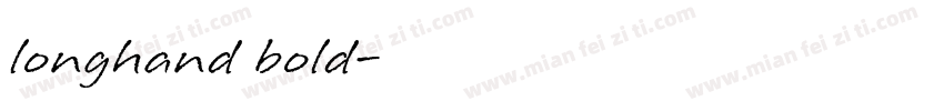 longhand bold字体转换